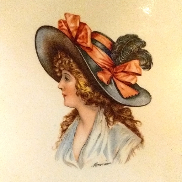 RS Prussia Signed Monreau Lady Portrait Serving Bowl - Picture 2 of 8